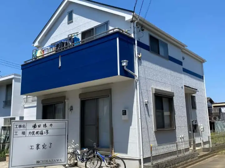 施工完了時の様子｜CHIKAZAWA｜所沢市、狭山市、川越市、東村山市の地域密着型施工会社｜外壁工事、屋根工事、塗装工事、雨樋工事、内装工事を中心とした施工・修理・修繕が得意な職人集団です！所沢市、狭山市、川越市、東村山市のお客様とお客様の住まいについて一緒に考えるアットホームな施工会社です。